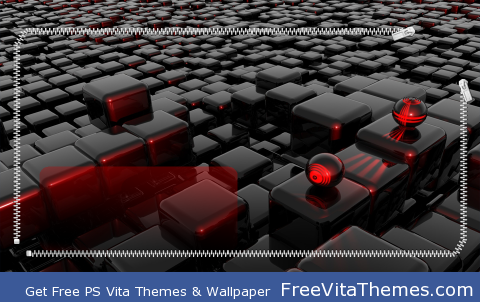 Red Cube Puzzle Lock Screen PS Vita Wallpaper