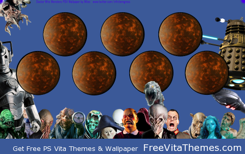 Doctor Who Monsters ‘Dynamic’ Wallpaper PS Vita Wallpaper