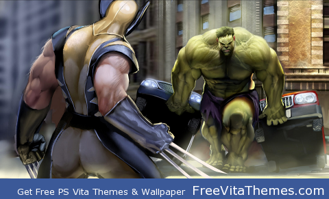 Wolverine vs. Hulk PS Vita Wallpaper