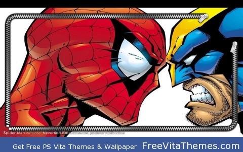 Wolverine and Spiderman PS Vita Wallpaper