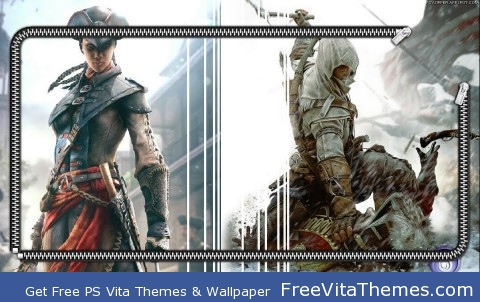 Zipper Lockscreen| Assassin’s Creed III X Liberation PS Vita Wallpaper