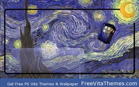 Tardis Van Gogh PS Vita Wallpaper