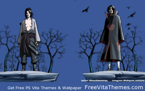 Itachi & Sasuke Transparent Wallpaper PS Vita Wallpaper