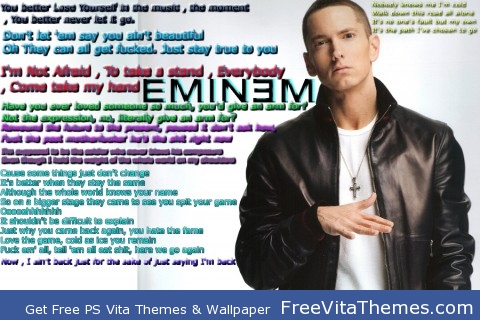 Eminem Lyric Theme PS Vita Wallpaper