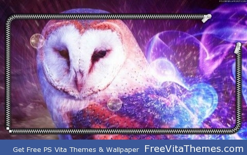 Owl in flame zip lockscreen PS Vita Wallpaper