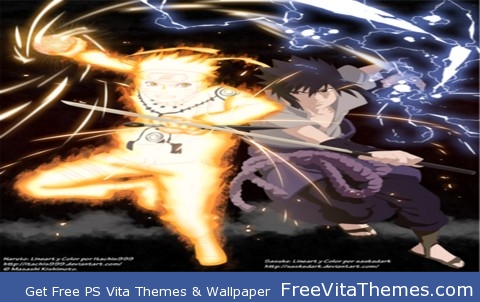 Naruto shippuden Naruto bjiuu mode and saskae PS Vita Wallpaper