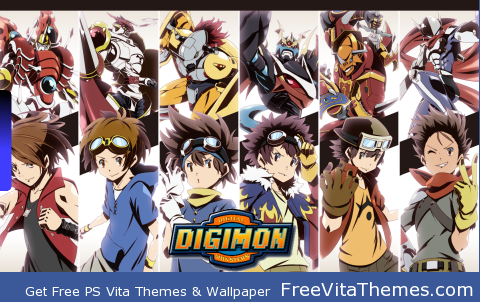 Digimon Digi Destined Male Figures Wall PS Vita Wallpaper