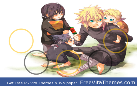 minato , itachi , sasuke & naruto PS Vita Wallpaper