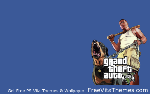 GTA 5 Franklin & Chop Transparent PS Vita Wallpaper