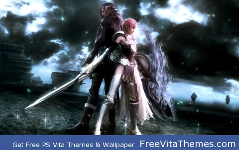 Lightning & Caius lock in battle PS Vita Wallpaper