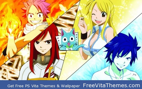 Fairy Tail Top.4 Characters PS Vita Wallpaper