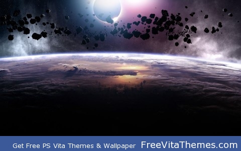 Asteroids Eclipse PS Vita Wallpaper