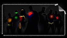 Download Justice League Silhouettes PS Vita Wallpaper