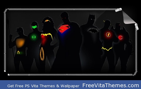 Justice League Silhouettes PS Vita Wallpaper