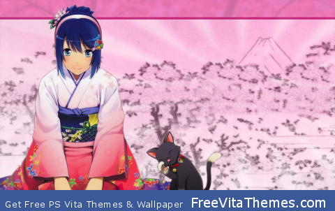 Nanami Madobe New Year Kimono PS Vita Wallpaper