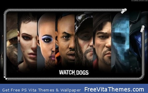 Watch Dogs Characters Lockscreen PS Vita Wallpaper