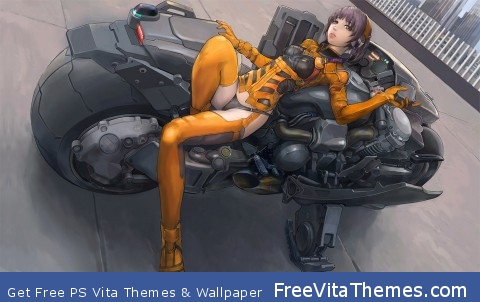 Anime Biker Chick PS Vita Wallpaper
