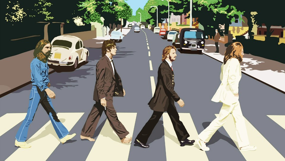 Abbey Road Paint featuring Celebrities - Perfect PS Vita Wallpaper