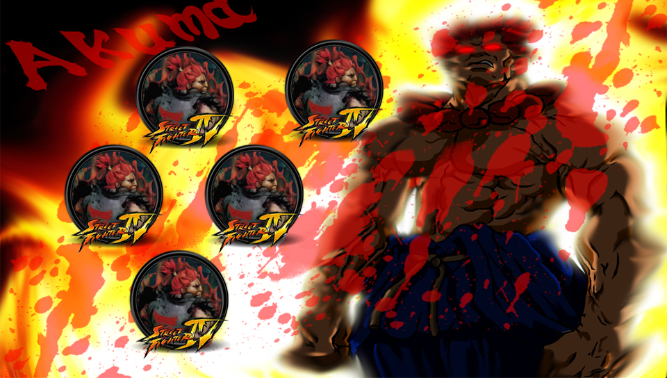 Akuma Wallpaper featuring Game / Gaming, With Buttons, martial arts, ssf4 arcade edition, street fighter - Perfect PS Vita Wallpaper