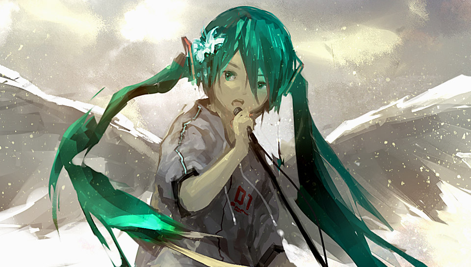 Angel Miku 2 featuring Anime, Game / Gaming, lock - Perfect PS Vita Wallpaper