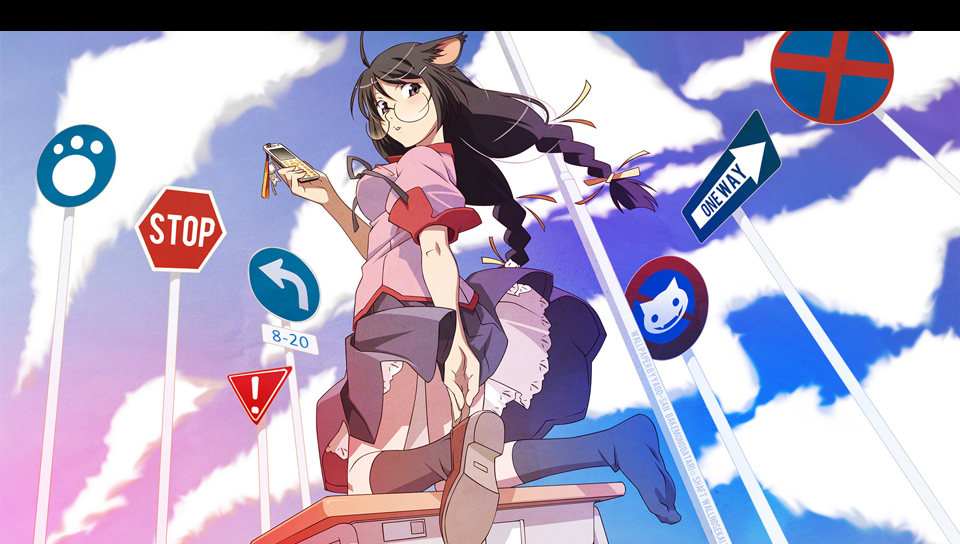 Bakemonogatari featuring Anime, Bakemonogatari - Perfect PS Vita Wallpaper