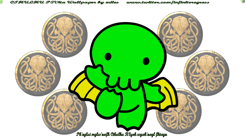 Cthulhu 'Dynamic' Wallpaper featuring Anime, Babes, Cartoon, Celebrities, Game / Gaming, Nature, Other, With Buttons, Epic, Kitchen, Sasuke, Tv Show - Perfect PS Vita Wallpaper