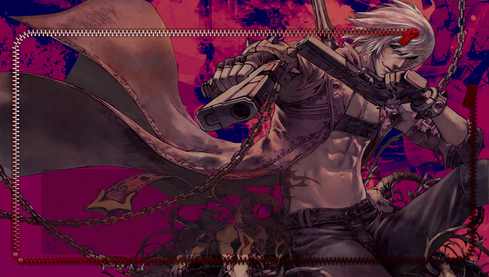 Dante Lockscreen featuring Anime, Game / Gaming, Lockscreen, Assassin's Creed 3, dante, dark, dmc, miku, red - Perfect PS Vita Wallpaper