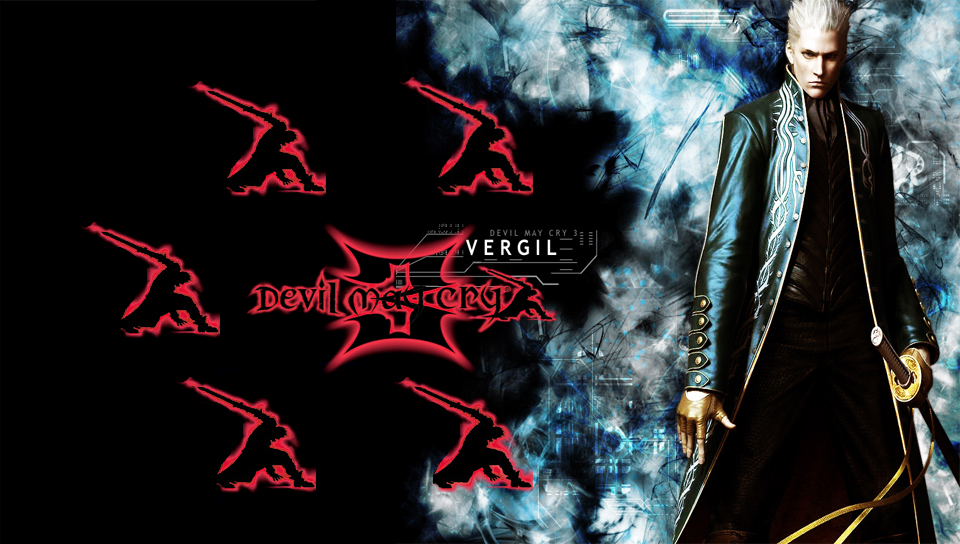 DMC3 Vergil The Dark Slayer featuring Game / Gaming, With Buttons, Hyperdimension Neptunia - Black Heart - Perfect PS Vita Wallpaper