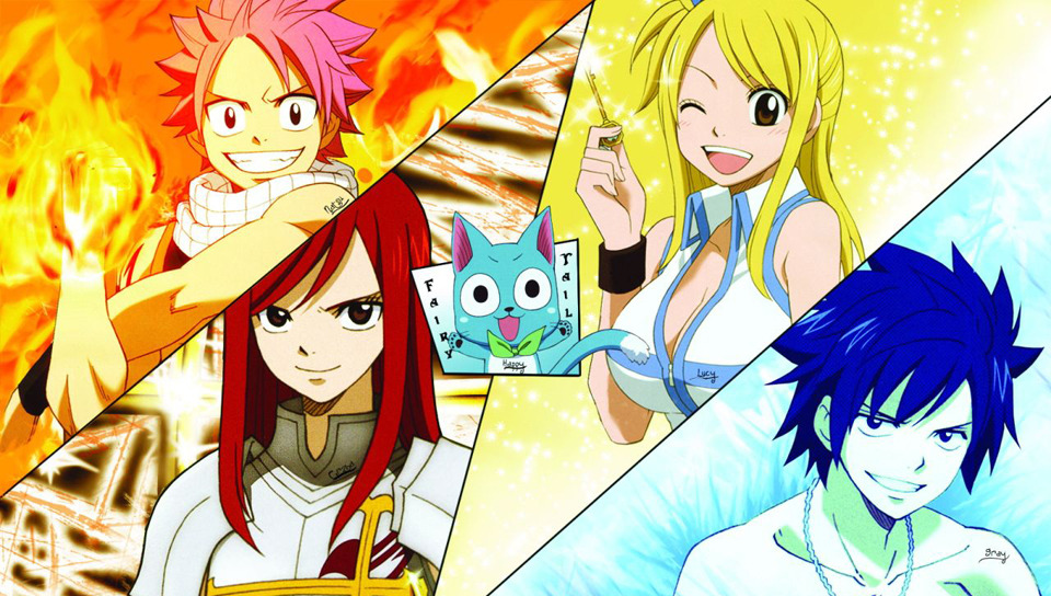 Fairy Tail Top.4 Characters featuring Anime, fairy tail - Perfect PS Vita Wallpaper