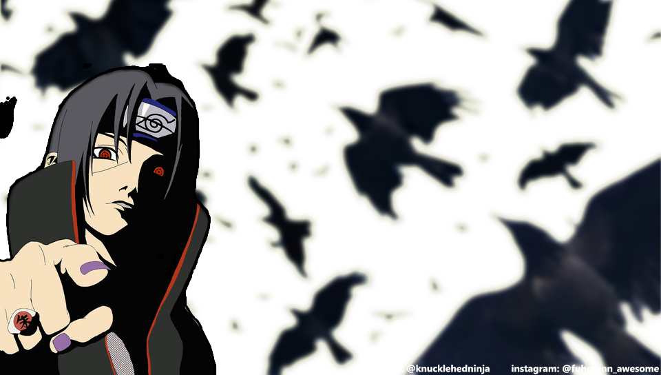 Itachi Uchiha Transparent Wallpaper featuring Anime, Baseball, Chronophantasma, Katamari, naruto, Old School, Playstation Portable, stan - Perfect PS Vita Wallpaper