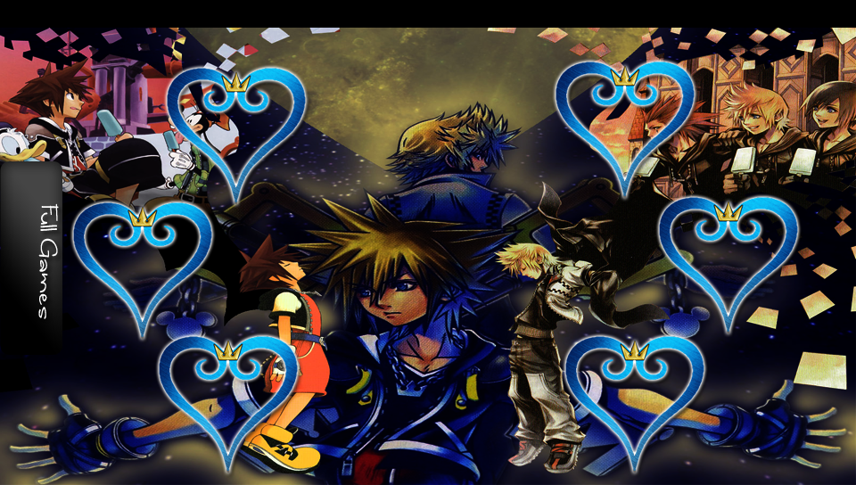 kingdom hearts featuring Game / Gaming, With Buttons, weapons - Perfect PS Vita Wallpaper