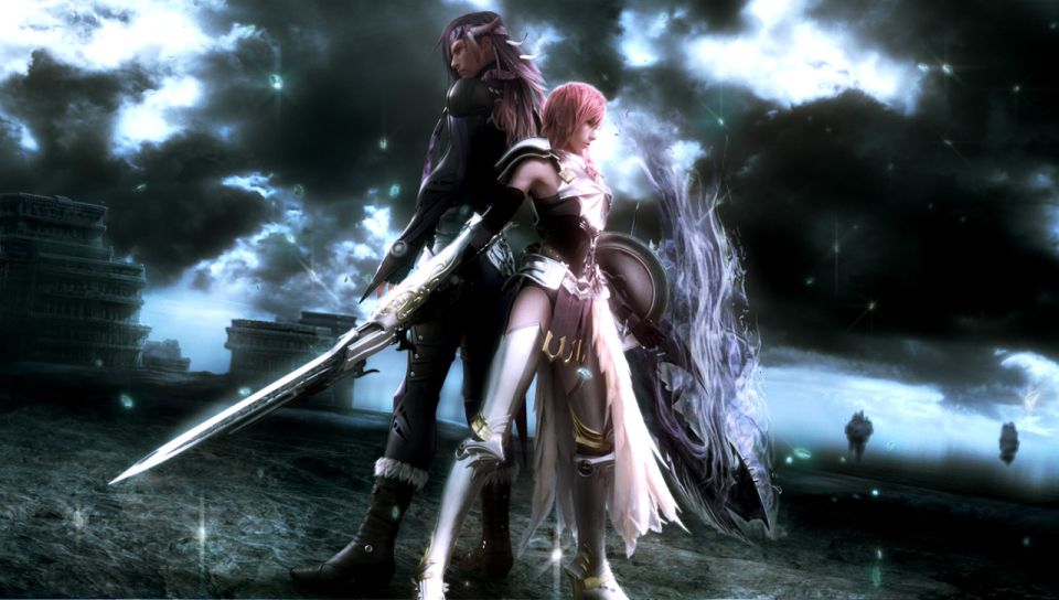 Lightning &amp; Caius lock in battle featuring Game / Gaming, Magi - Perfect PS Vita Wallpaper