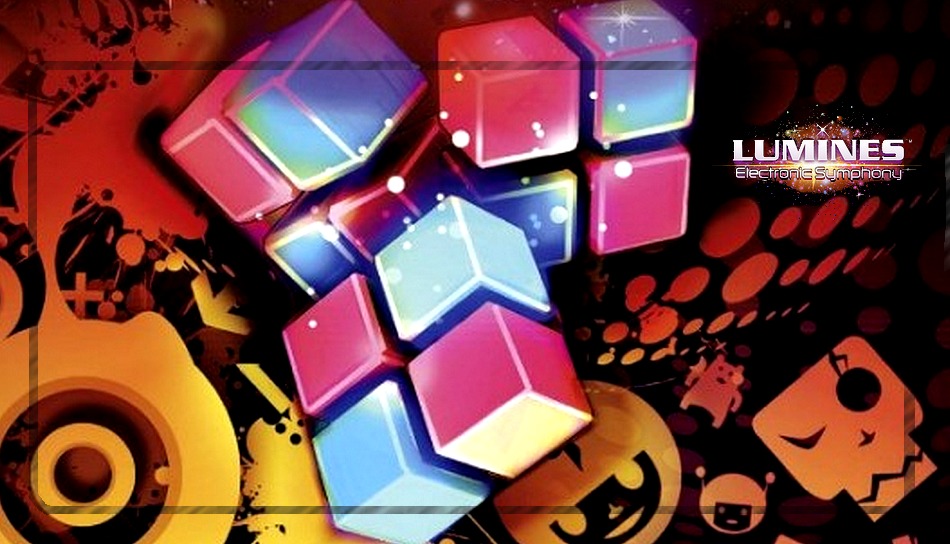 Lumines ZIP featuring Computers, Game / Gaming, Lockscreen, ondas azules waves blue color - Perfect PS Vita Wallpaper