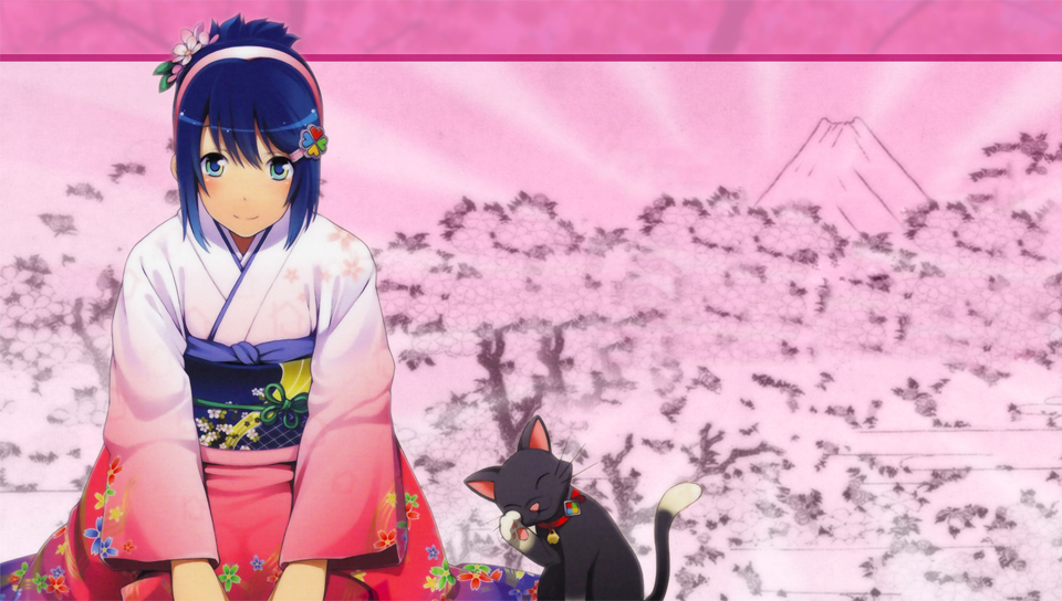 Nanami Madobe New Year Kimono featuring Anime, Lockscreen, Technology, Cleaning, Fourthwall, Levi, Sunset - Perfect PS Vita Wallpaper