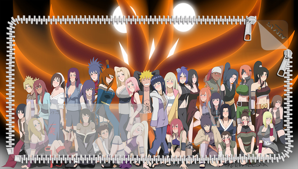 Naruto Harem featuring Anime, Lockscreen, grimmjow, naruto - Perfect PS Vita Wallpaper