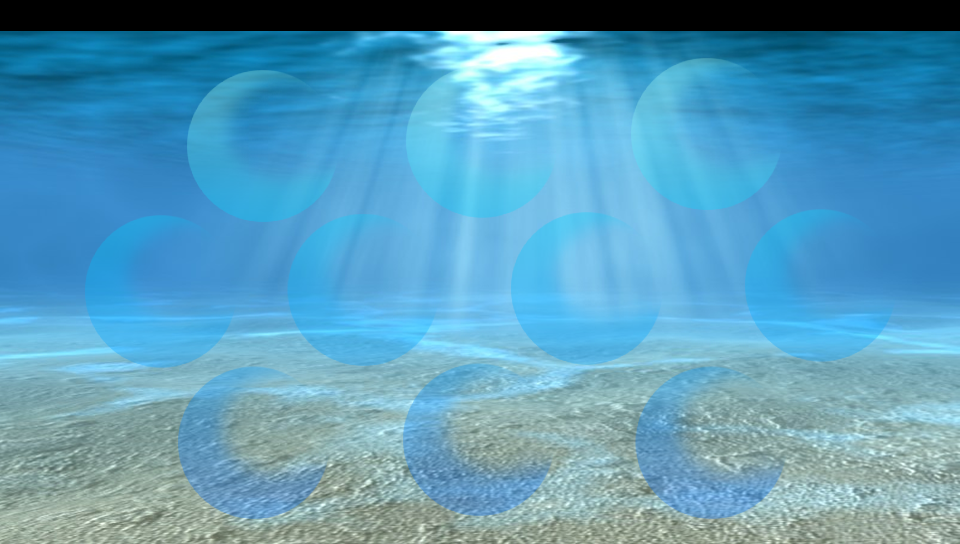 Ocean Floor featuring Nature, blue, bubbles, ocean, water - Perfect PS Vita Wallpaper