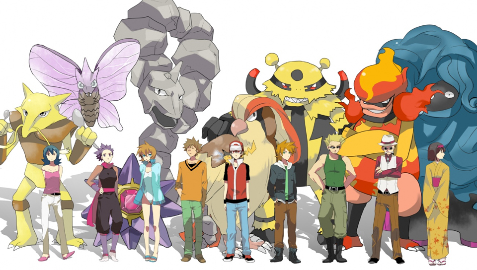 pokemon first gen gym leaders featuring Anime, Cartoon, With Buttons, Full Metal - Perfect PS Vita Wallpaper