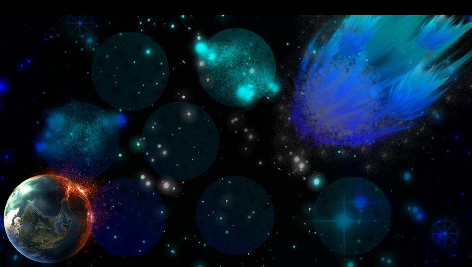 Space Comet to Earth featuring Abstract / Arts, Nature, astroid, comet, space, stars - Perfect PS Vita Wallpaper