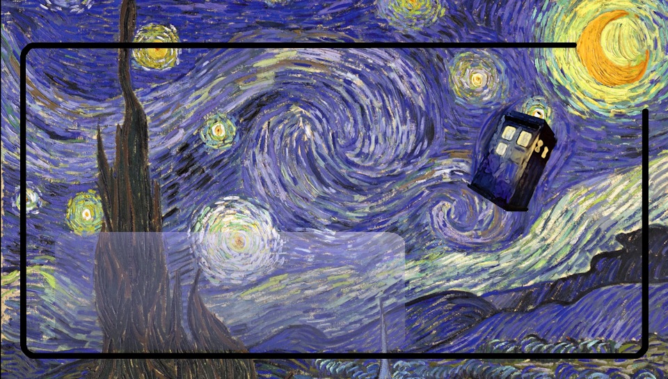 Tardis Van Gogh featuring Abstract / Arts, Lockscreen, Other, DeadMan, hachine miku - Perfect PS Vita Wallpaper