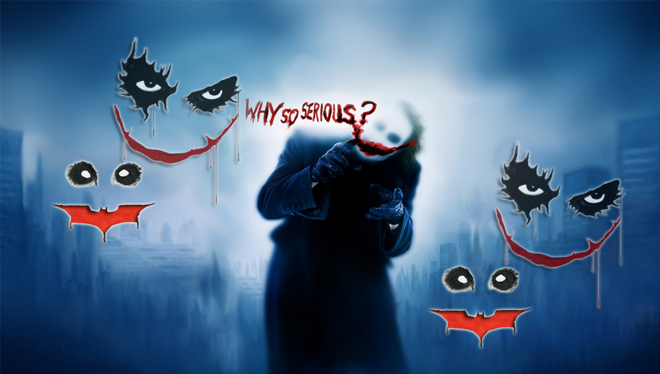 Why So Serious? featuring Movies, With Buttons, batman, dark knight, joker - Perfect PS Vita Wallpaper