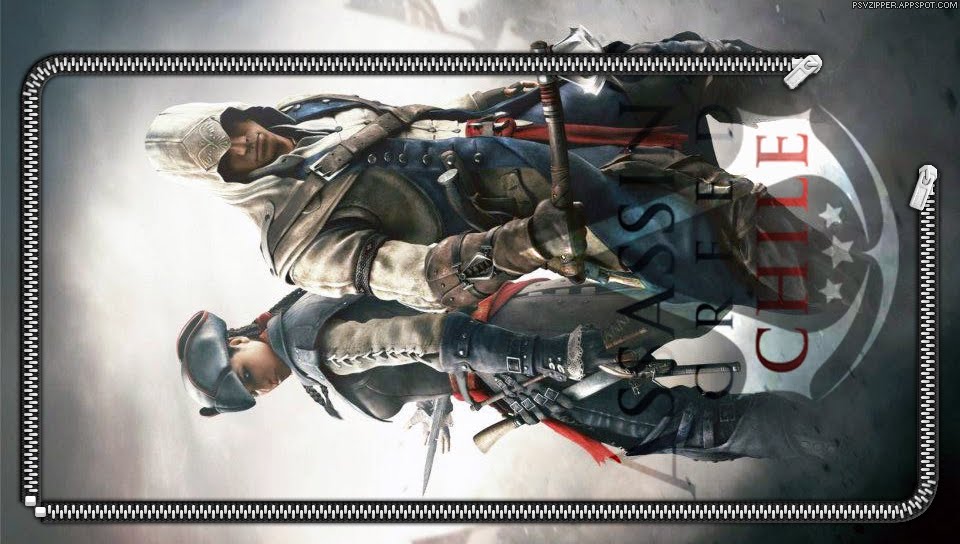 Zipper Lockscreen| Assassin's Creed III Aveline &amp; Connor Back-2-Back featuring Game / Gaming, Lockscreen, assassin's creed, frienship is magic, GE2, God Eater 2, ps vita, revolution, ubisoft, undead - Perfect PS Vita Wallpaper