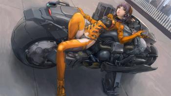 Anime Biker Chick featuring Anime, Akame, chick - Perfect PS Vita Wallpaper