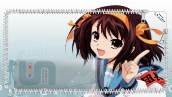 Haruhi Suzumiya Lockscreen featuring Anime, Lockscreen, haruhi, Lucky Star - Perfect PS Vita Wallpaper