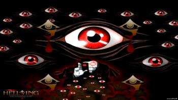 Hellsing Evil Eyes Icon stand featuring Anime, With Buttons, destiny - Perfect PS Vita Wallpaper