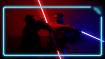 Lightsaber Battle featuring Lockscreen, Movies, Resident Evil 6 - Perfect PS Vita Wallpaper