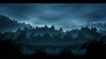 Nightly Grass Fields featuring Nature, grass, night, trees - Perfect PS Vita Wallpaper