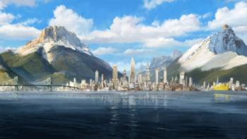 Republic CityAvatar Legend Of Korra - Republic City featuring Cartoon - Perfect PS Vita Wallpaper