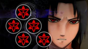 sasuke mangekyo sharingan featuring Anime, With Buttons, Metal Gear rising - Perfect PS Vita Wallpaper