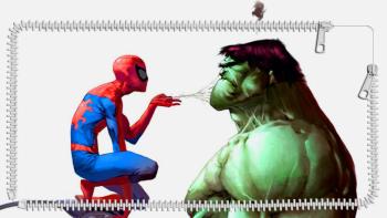 spiderman/hulk featuring Cartoon, Game / Gaming, Lockscreen, hulk, spiderman - Perfect PS Vita Wallpaper