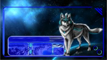Wolf Space featuring Abstract / Arts, Lockscreen - Perfect PS Vita Wallpaper